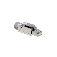 Leviton (Brand-Rex) Leviton 6APLG-S6A, RJ-45, Sølv, Hanstik, Lige, Nylon, Zink,...