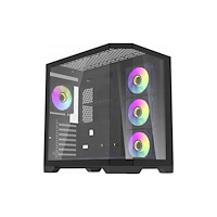 Darkflash Darkflash Darflash FT418 PRO PC-chassi + 7 aRGB-fläktar (sva...