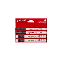 PENOL Tuschpenna Penol 700+777+0700+0750, permanent, svart