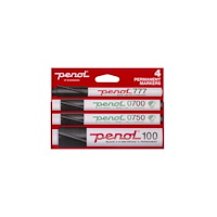 PENOL Tuschpenna Penol 777+0700+0750+100, permanent, svart, 4 st./...