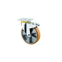 Tente Tente 4687ITPP63 svängbart länkhjul 160 mm med broms, platti...