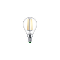 Philips Philips Ultra-Efficient - LED-glödlampa med filament - form: P45 - klar finish - E14 - 3.8 W - varmt vitt ljus - 2700 K