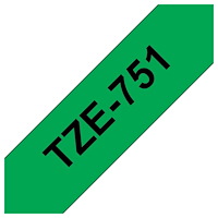 Brother Brother TZE-751, Svart på grön, TZe, Grå, Termal transfer, F...
