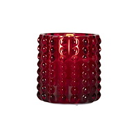 STAR TRADING Glasklykta STAR T LED Dotty 9,5cm röd