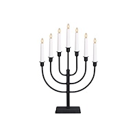 STAR TRADING Elljusstake 7 ljus 31x47cm metall svart