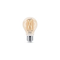 Philips Smart Philips Smart LED - LED-glödlampa med filament - form: A60 - klar finish - E27 - 7 W - tonbar vit - 2700-6500 K
