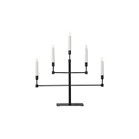 STAR TRADING Elljusstake 5 ljus 50x53cm metall svart