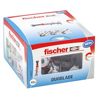 Fischer Fischer DUOBLADE, Kit med skruv och väggplugg, Betong, Plast...