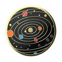 POPSOCKETS Enamel Solar flare Black Avtagbart Grip med Ställfunktion Premium