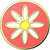 POPSOCKETS Enamel Quaint Daisy Coral Avtagbart Grip med Ställfunktion Premium