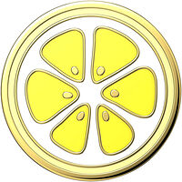 POPSOCKETS Enamel Lemon Slice Yellow Avtagbart Grip med Ställfunktion Premium