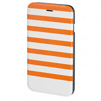 Hama Plånboksväska DesignLine iPhone6/6S Stripe Orange/Vit