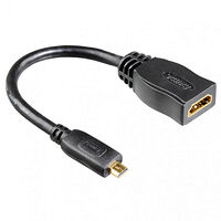 Hama Adapter HDMI Micro D-HDMI Hane-Hona Guld Svart