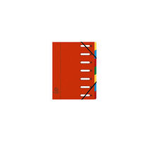 EXACOMPTA Sorteringsmapp EXACOMPTA 7-flik röd