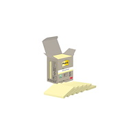 Post-it Notes POST-IT 100% recy 38x51mm gul 6/fp