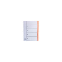 No Brand Register plastflik 1-5 orange 20/fp