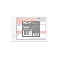 Burde Blankett kvittens A6L 2x50 blad kopia