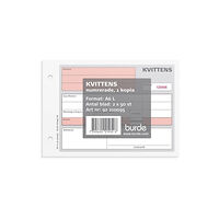 Burde Blankett kvittens A6L 2x50 blad kopia