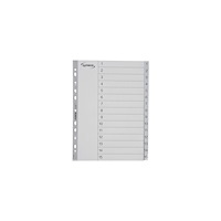 Lyreco Plastregister LYRECO A4 PP 1-15 grå