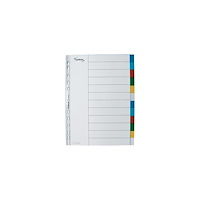 Lyreco Plastregister LYRECO A4 PP 12-flik färg