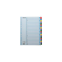 ESSELTE Kartongregister m. plastfl. A4 A-Ö färg