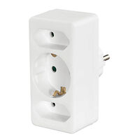 Hama Multikontakt 3-vägs Vit