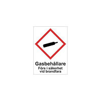 UNIGRAPHICS Skylt Gasbehållare A4 Aluminium