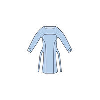 AST MEDICAL Förkläde 980x1250mm lång ärm blå 20/fp