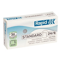 RAPID Rapid Standart - klamrar - 24/6 - 6 mm - paket med 1000