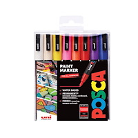 POSCA POSCA PC-3M, Multifärg, Multifärg, 16 färger, Rund, 16 styck